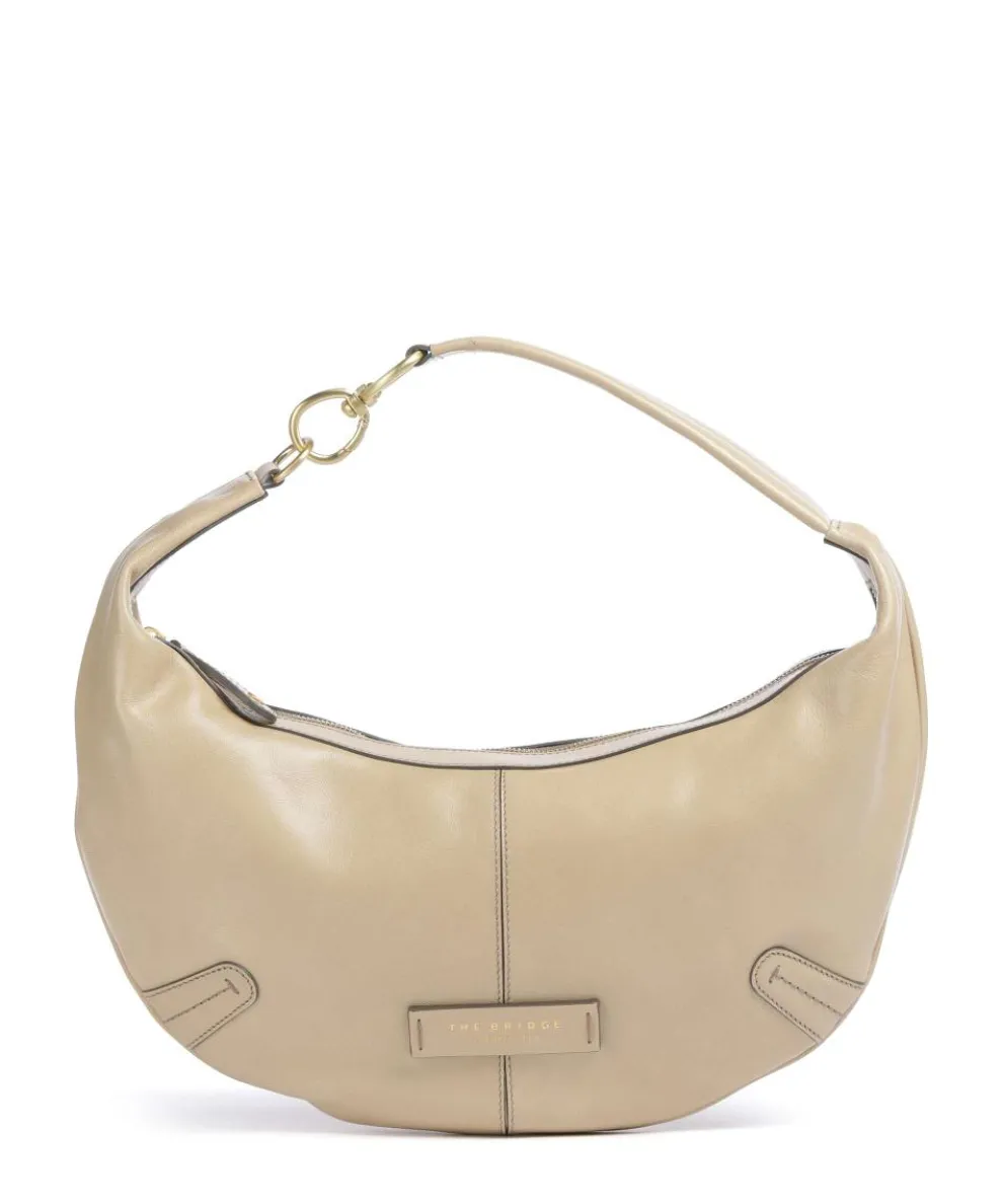 Flavia Schultertasche Rindsleder beige