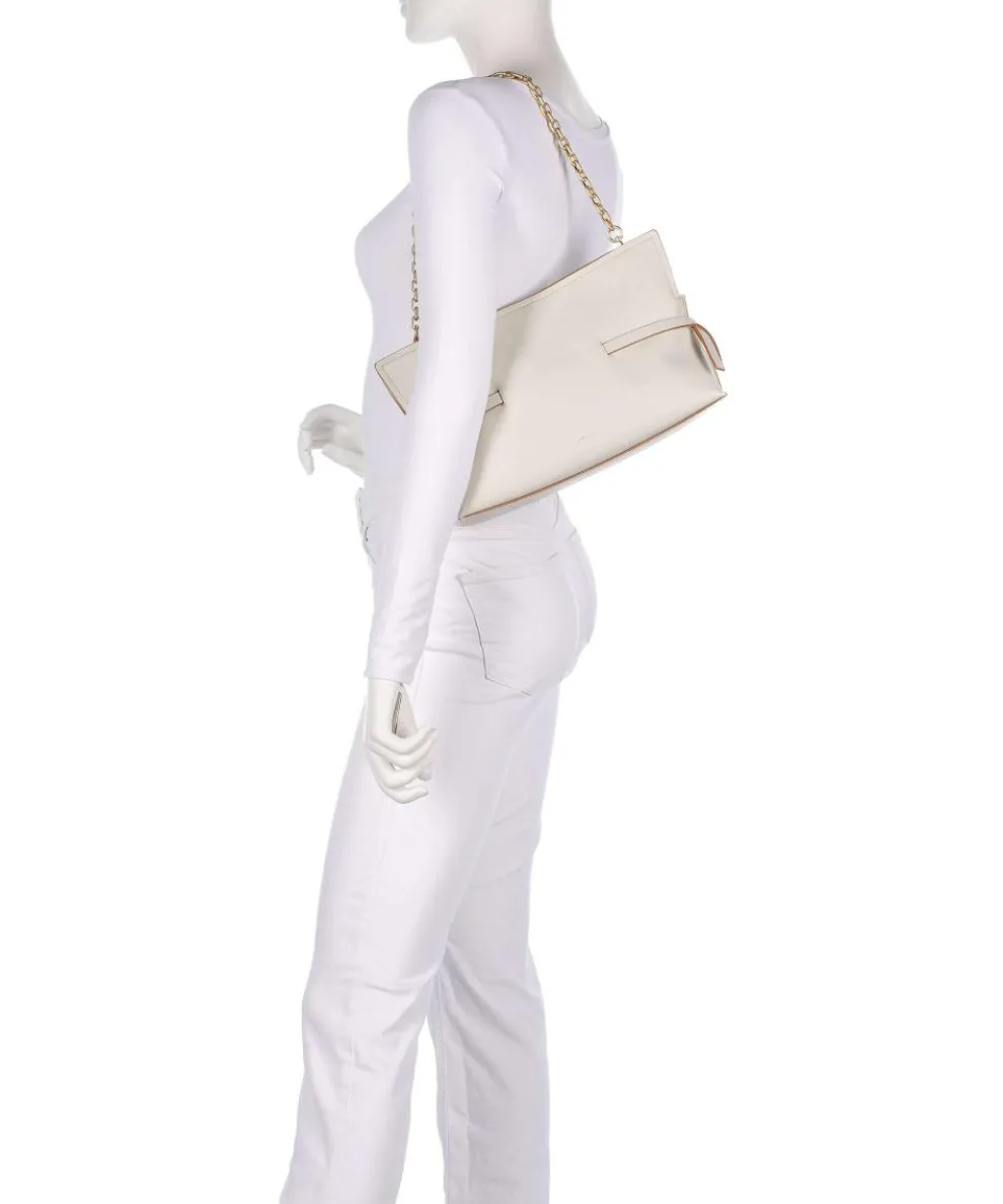 Fleet Street Schultertasche fein genarbtes Rindsleder elfenbein