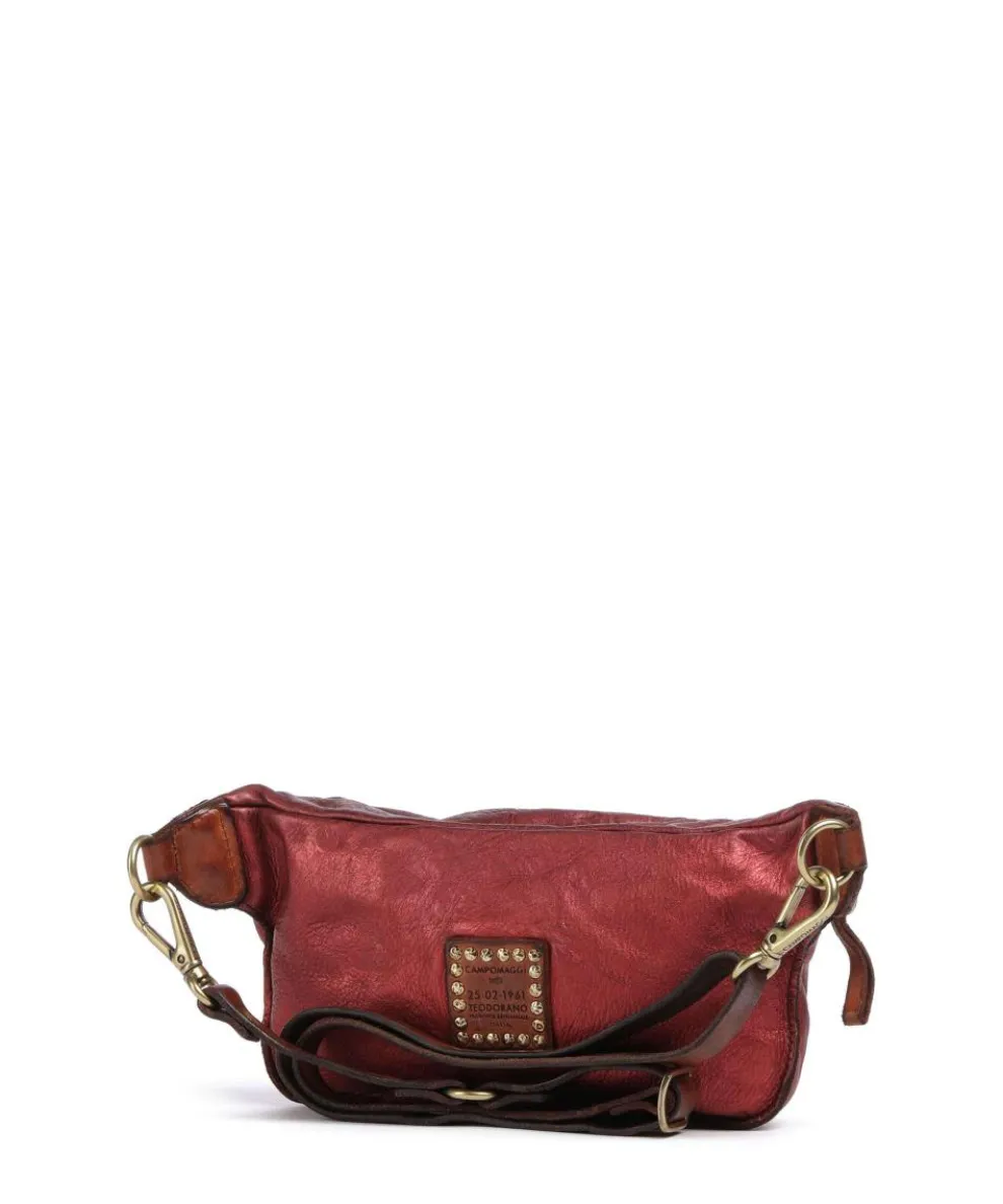 Gürteltasche genarbtes Rindsleder rot