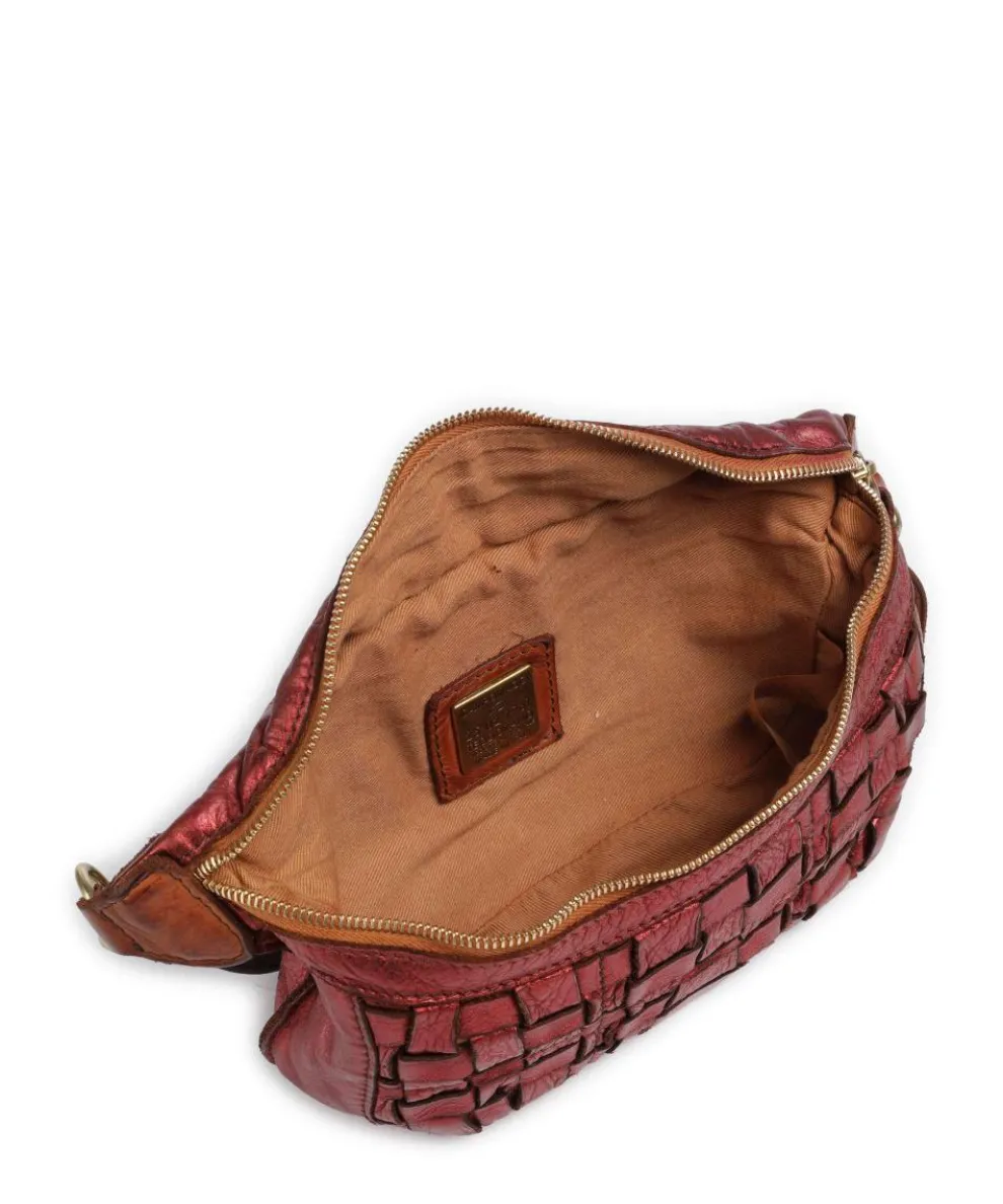 Gürteltasche genarbtes Rindsleder rot