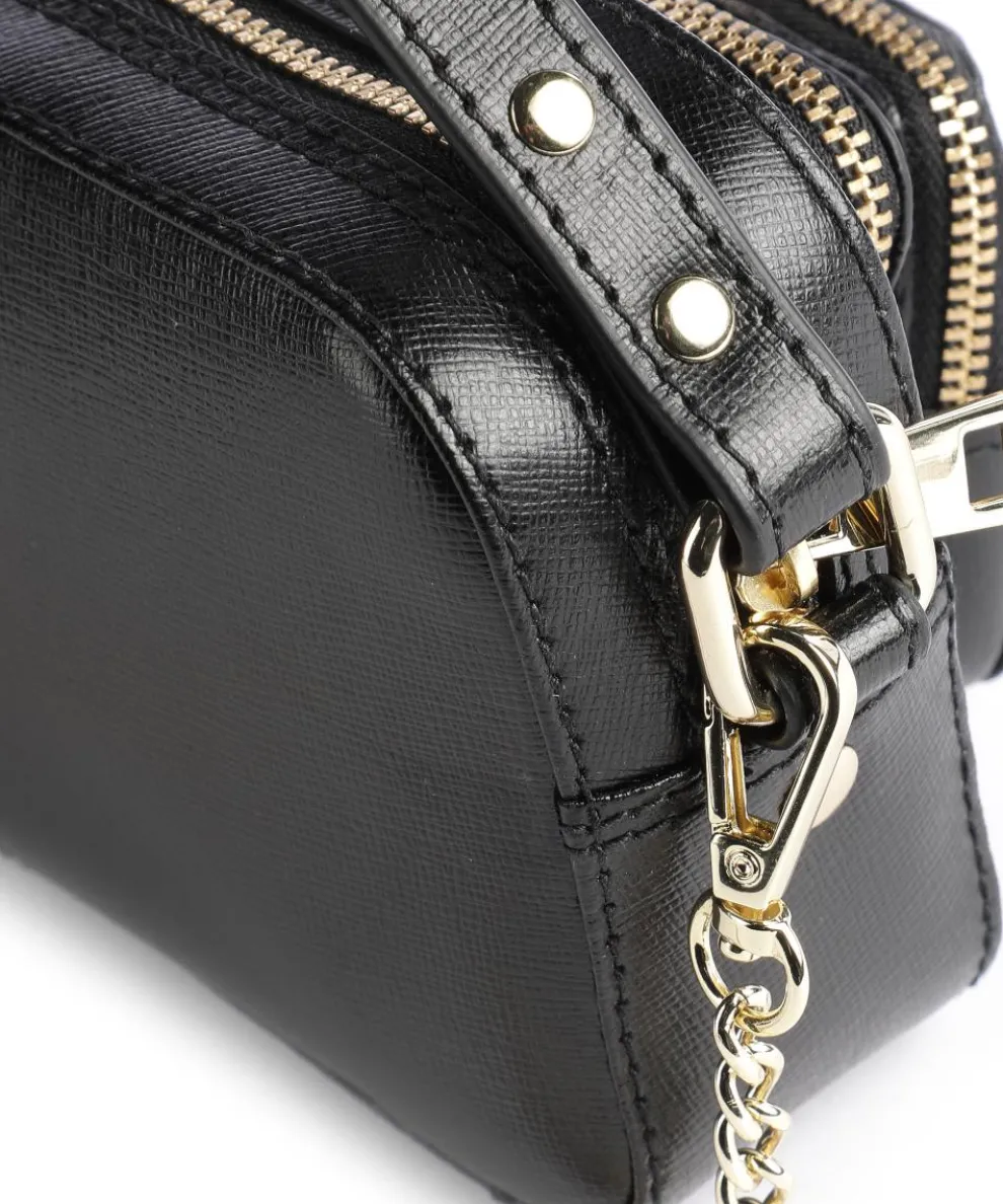 Florence Helena Umhängetasche fein genarbtes Leder schwarz