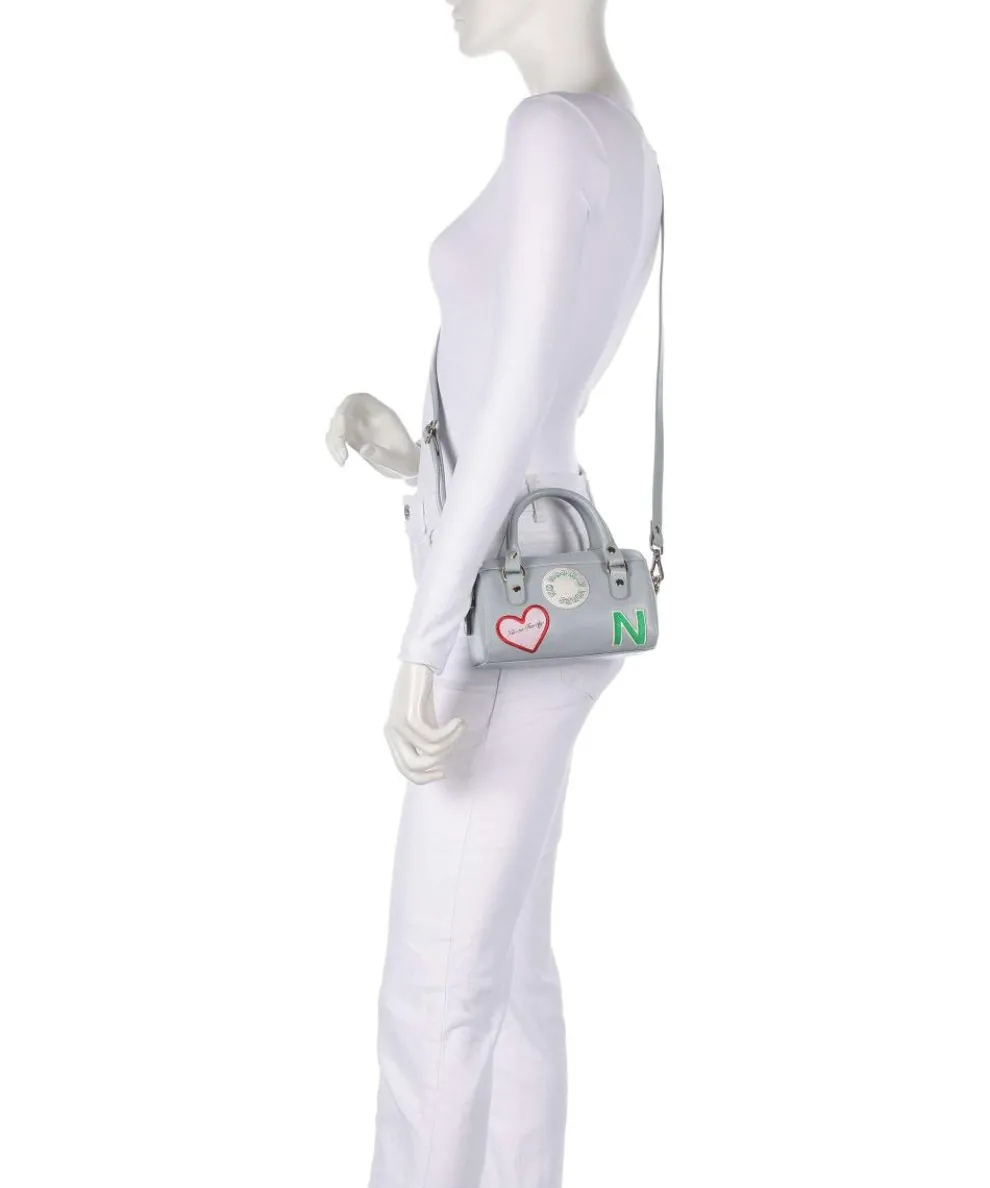 Florence Small Maya Umhängetasche Saffiano Leder hellgrau