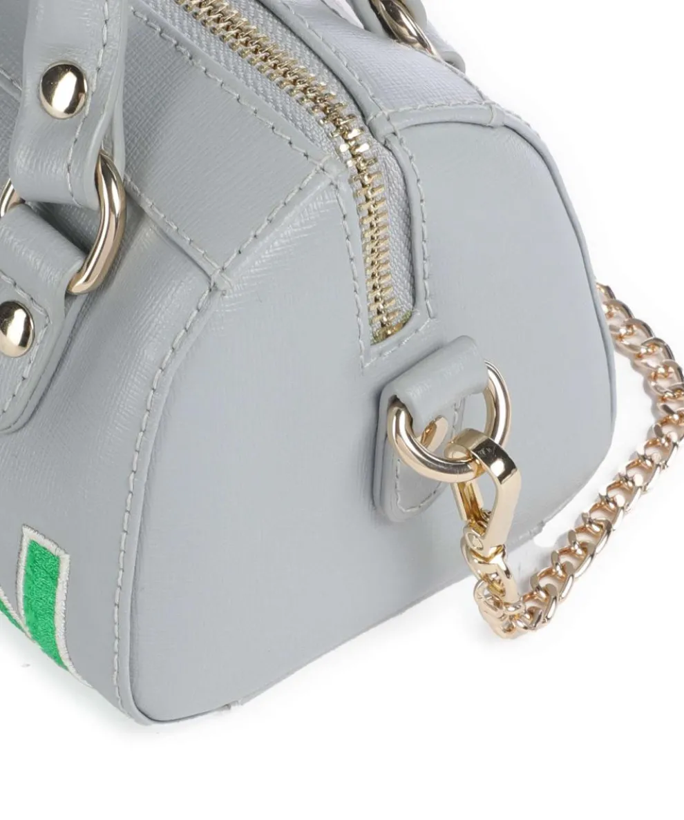 Florence Small Maya Umhängetasche Saffiano Leder hellgrau