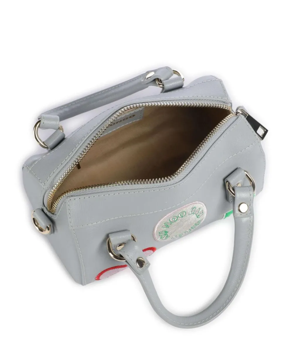 Florence Small Maya Umhängetasche Saffiano Leder hellgrau