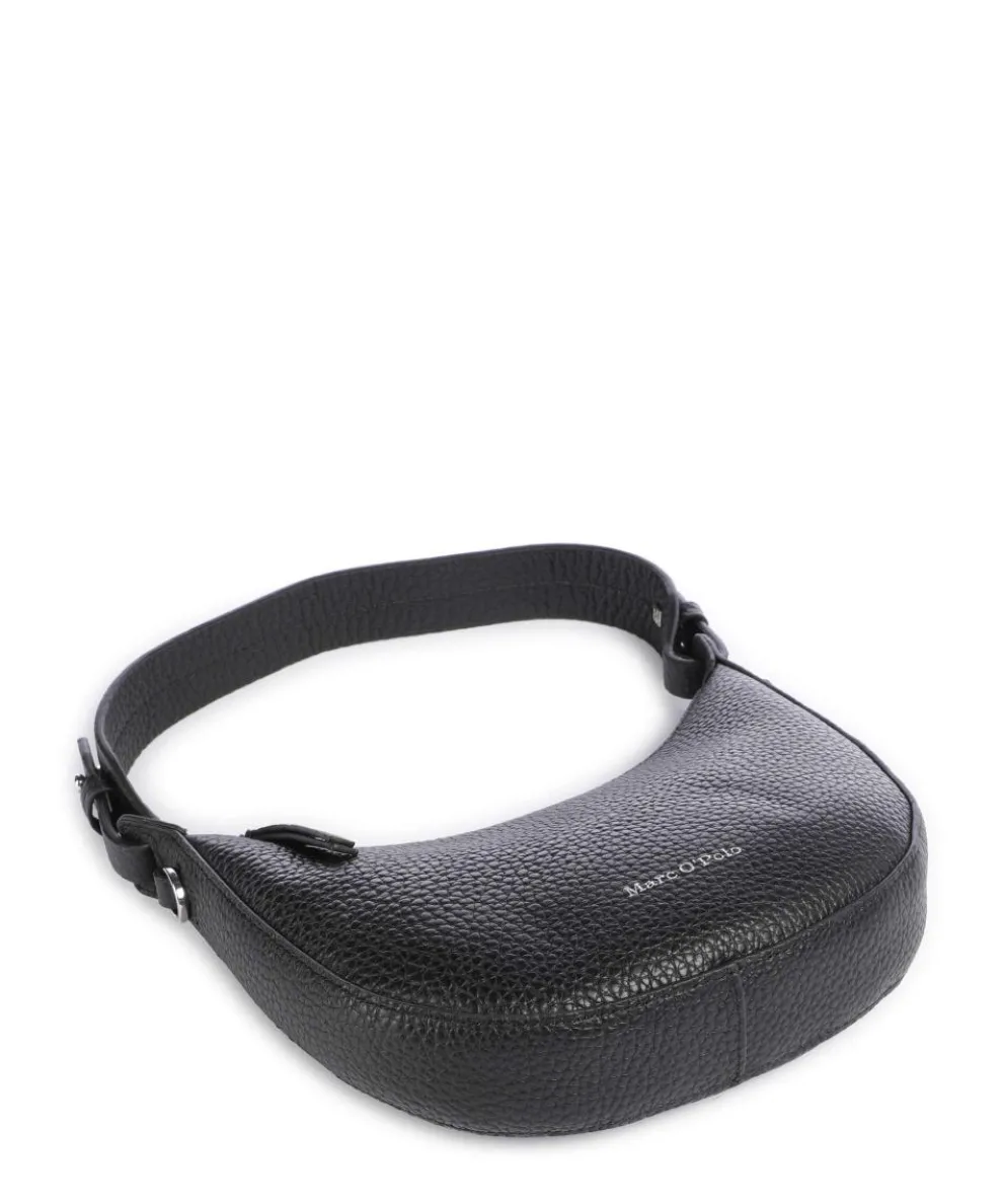 Bira Schultertasche genarbtes Rindsleder schwarz