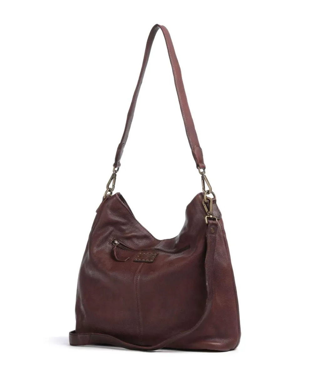 Paoliweg 2 Beuteltasche genarbtes Rindsleder dunkelbraun