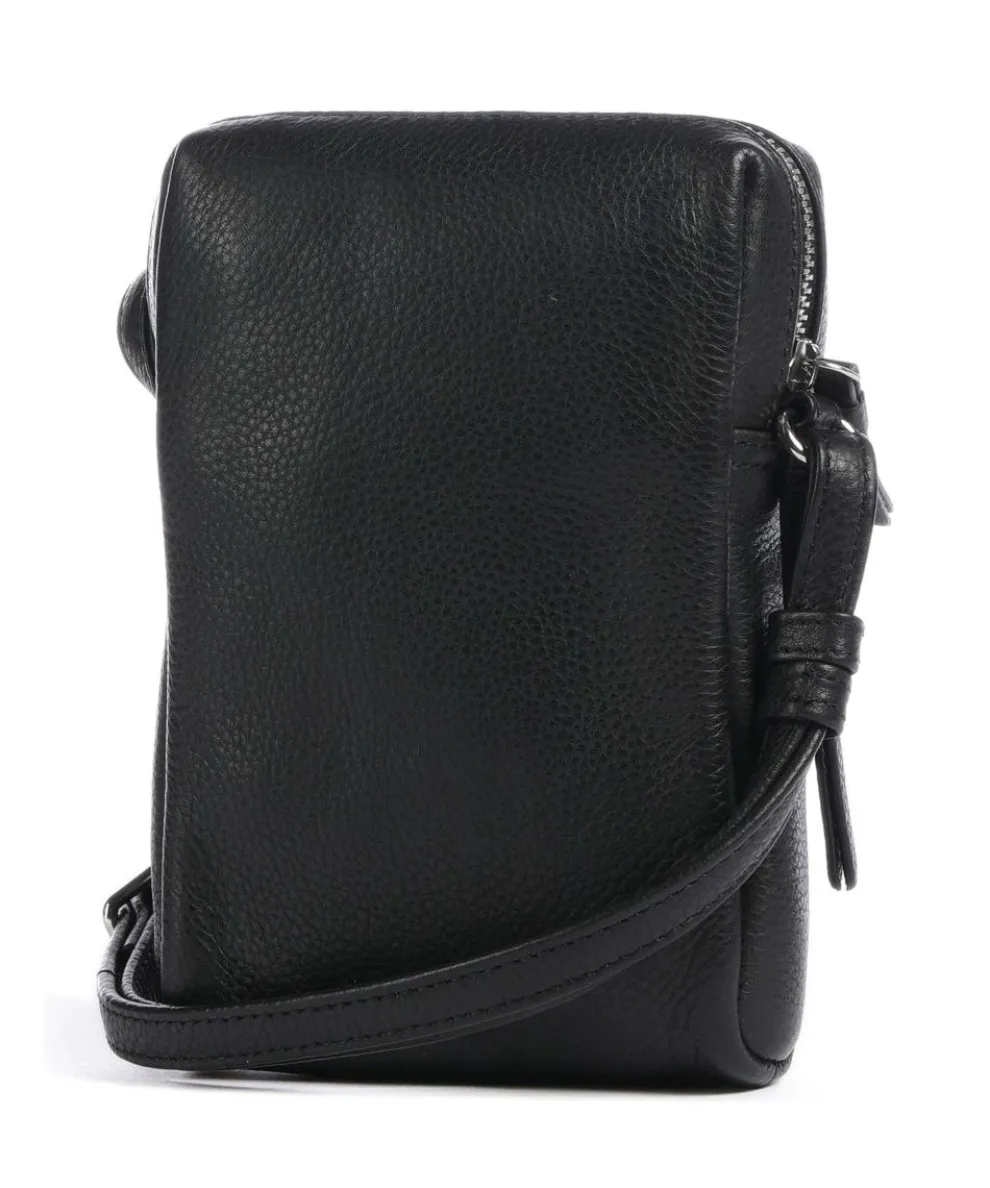 Focus Umhängetasche genarbtes Rindsleder schwarz