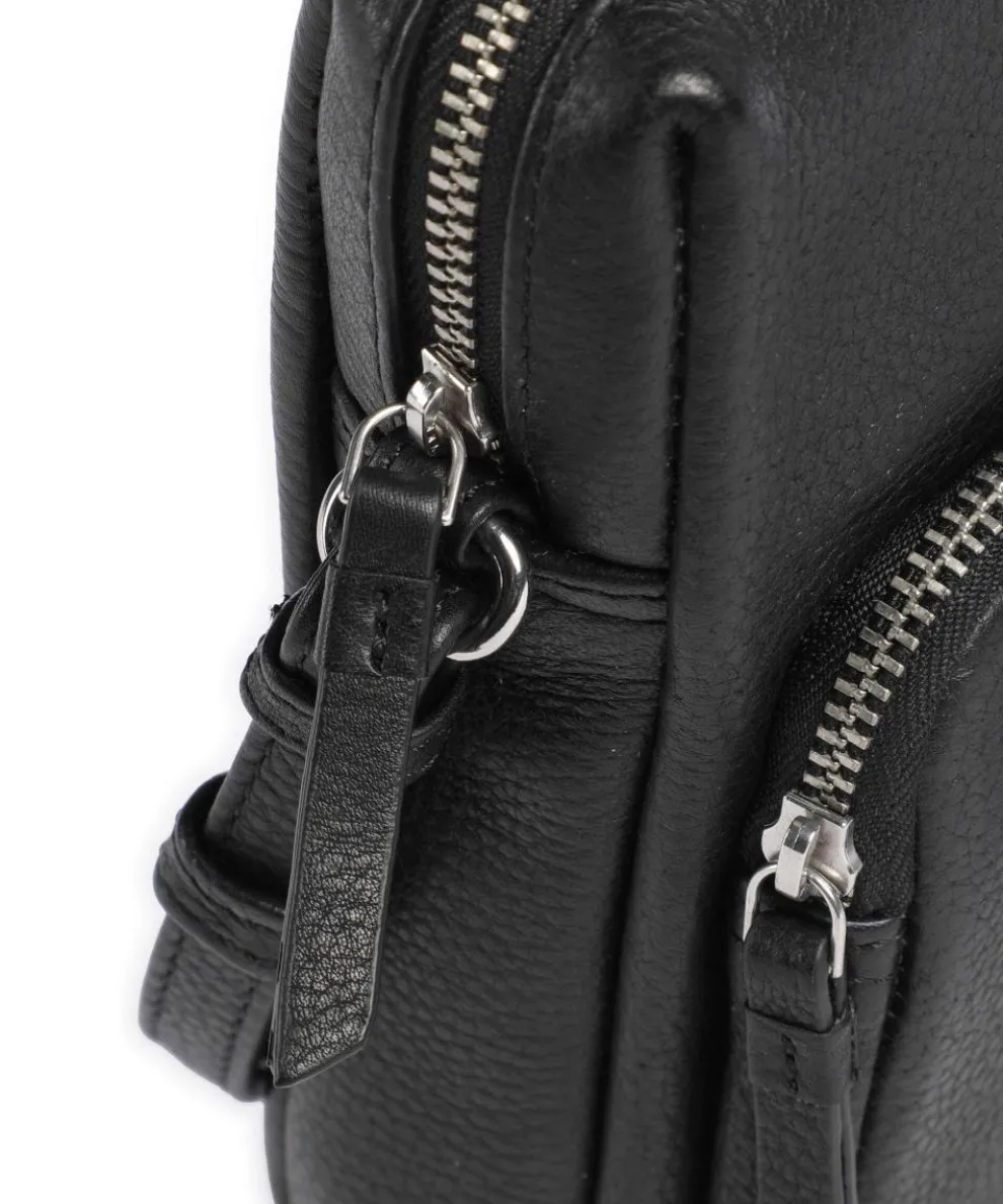 Focus Umhängetasche genarbtes Rindsleder schwarz