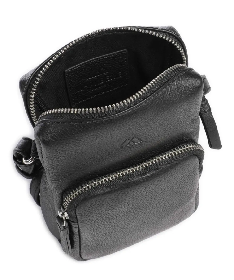 Focus Umhängetasche genarbtes Rindsleder schwarz