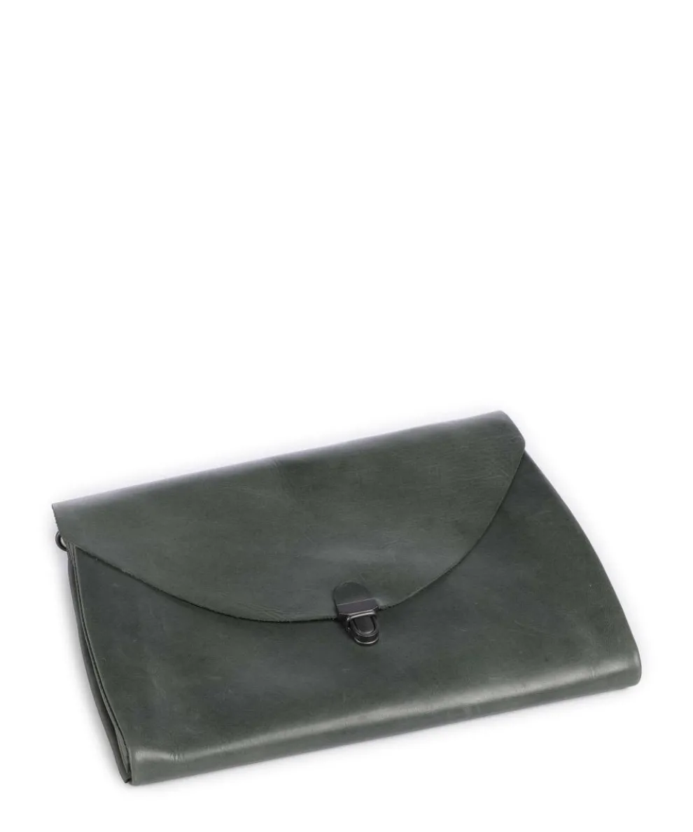 Fold Umhängetasche fein genarbtes Rindsleder grün
