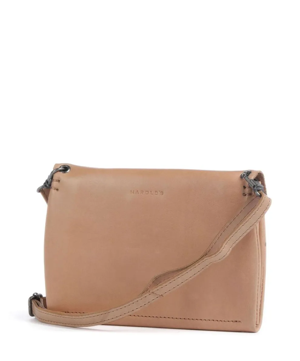 Fold Umhängetasche Rindsleder hellbraun