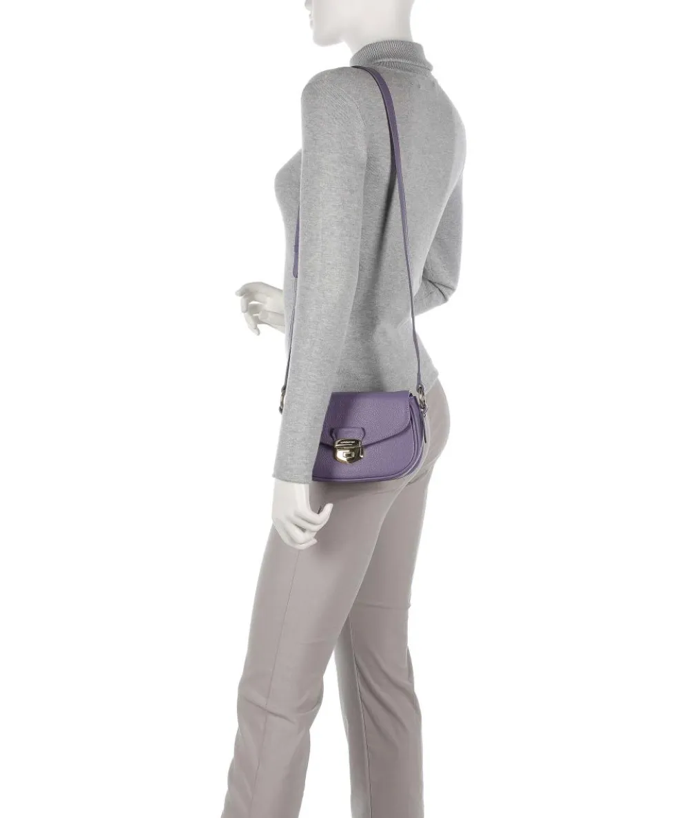 Foulonné Milano Umhängetasche genarbtes Rindsleder violett