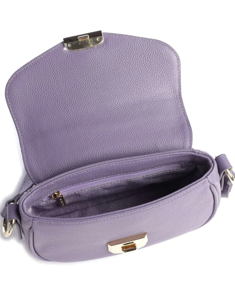 Foulonné Milano Umhängetasche genarbtes Rindsleder violett