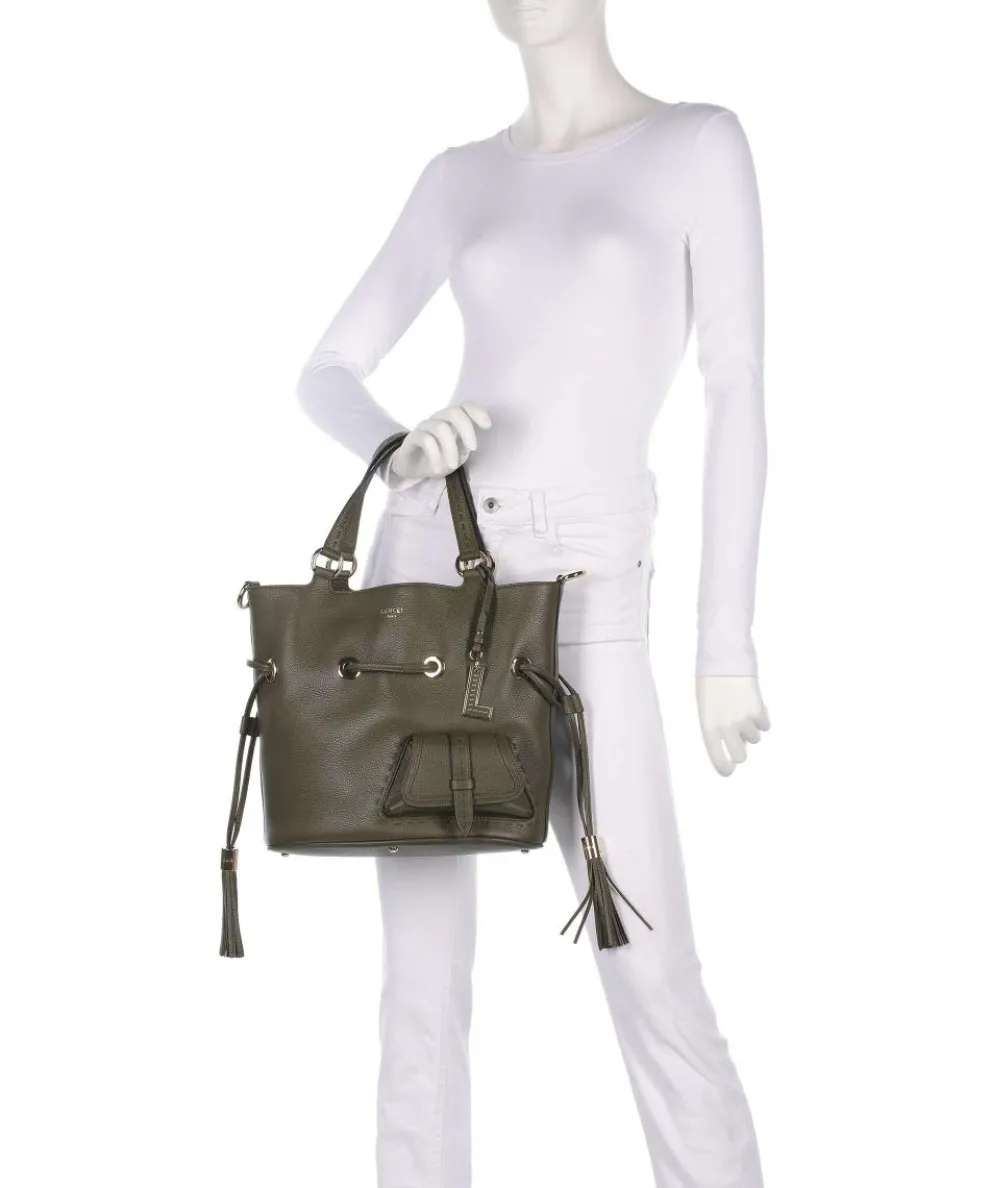 Premier Flirt M Bucket bag genarbtes Rindsleder khaki