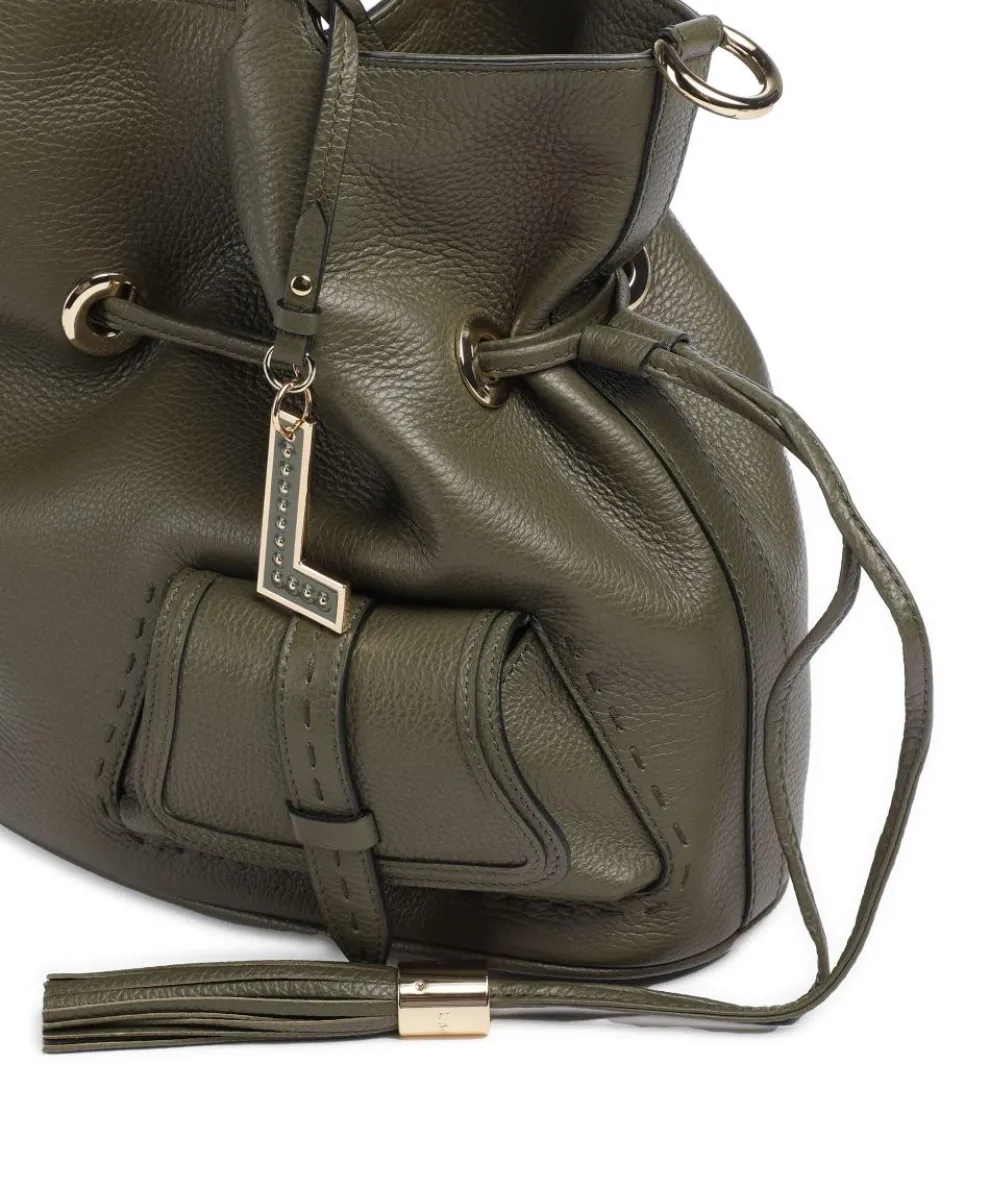 Premier Flirt M Bucket bag genarbtes Rindsleder khaki