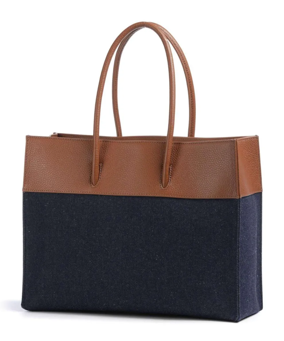 Myrtha Denim Shopper Baumwolle dunkelblau