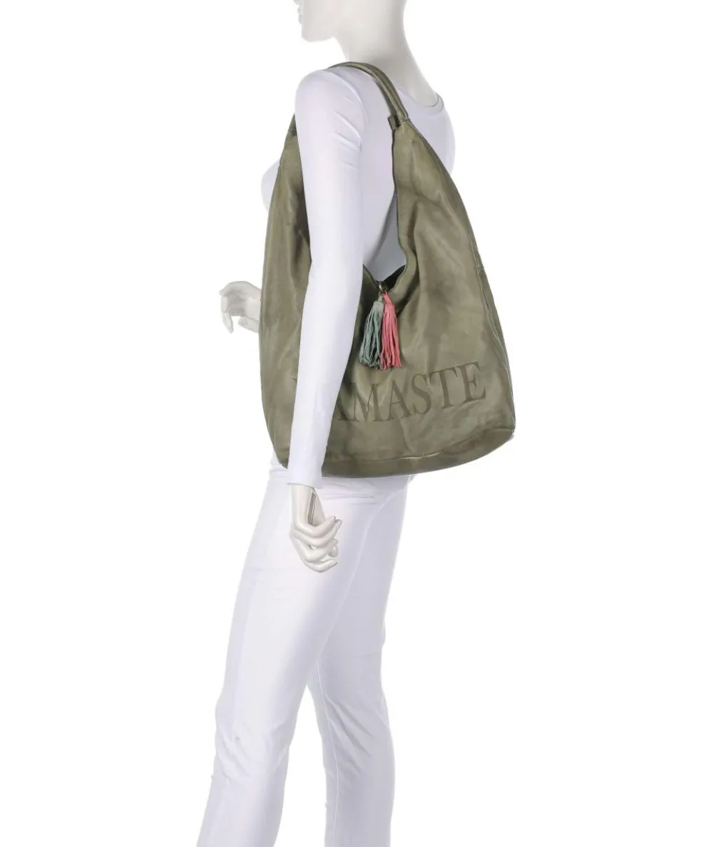 Freundgasse 1 Shopper genarbtes Leder grün