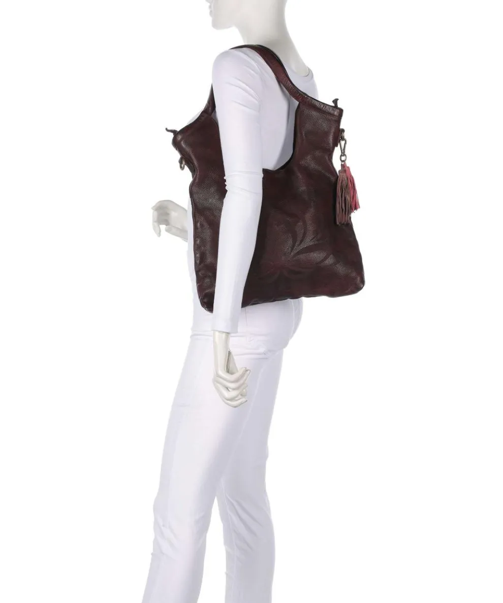 Freundgasse 2 Shopper genarbtes Leder dunkelbraun