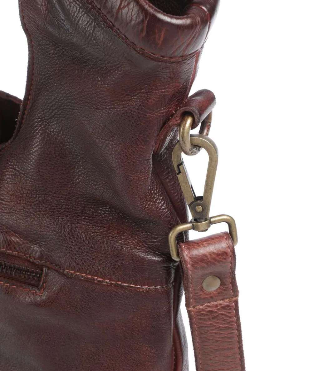 Freundgasse 2 Shopper genarbtes Leder dunkelbraun