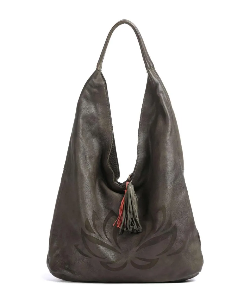 Freundgasse 1 Shopper genarbtes Leder dunkelgrün