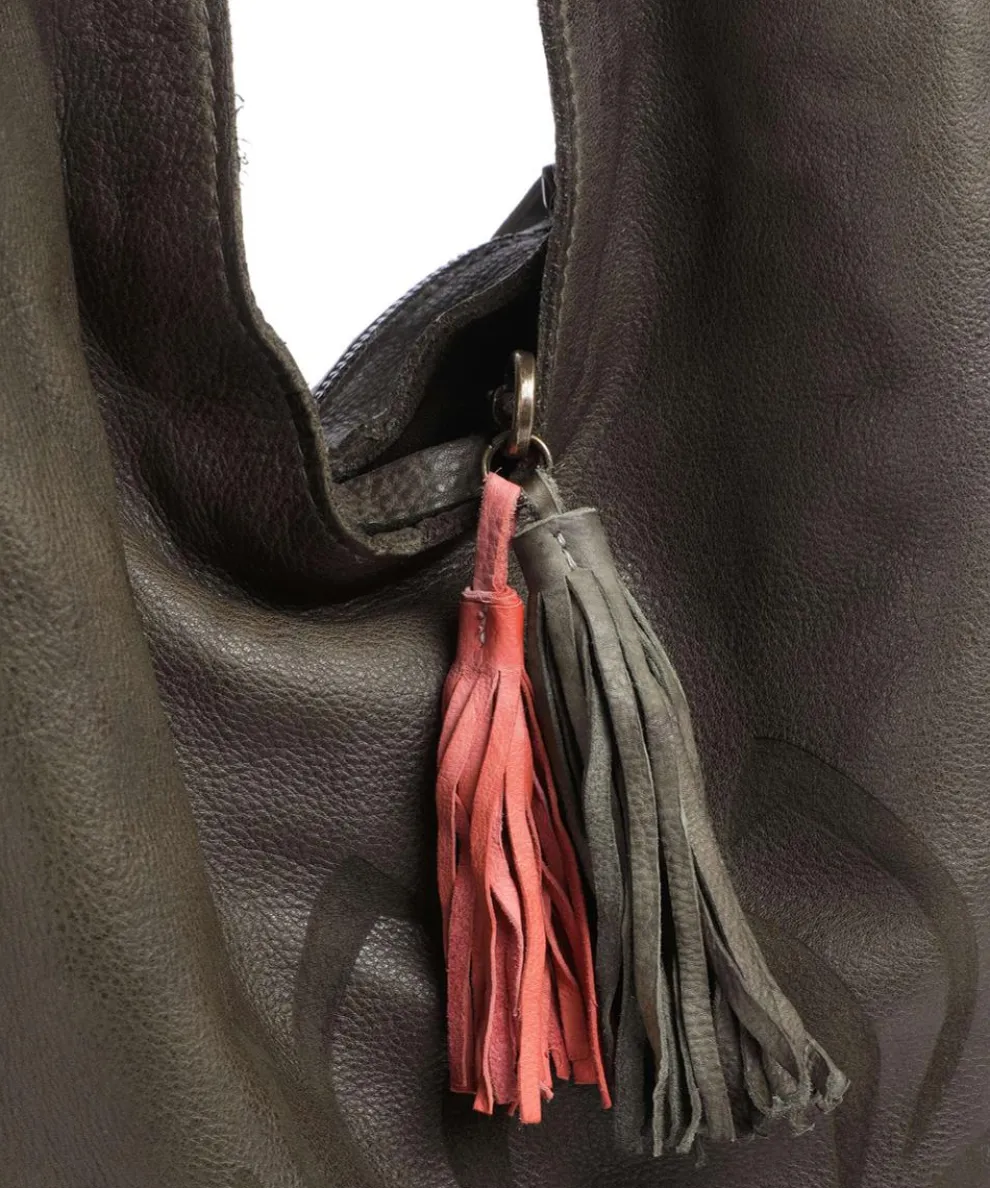 Freundgasse 1 Shopper genarbtes Leder dunkelgrün