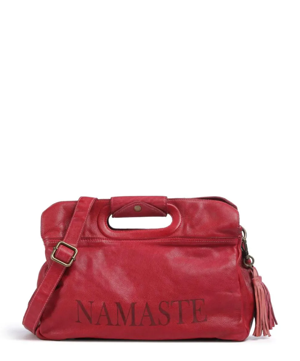 Freundgasse 3 Umhängetasche genarbtes Leder pink