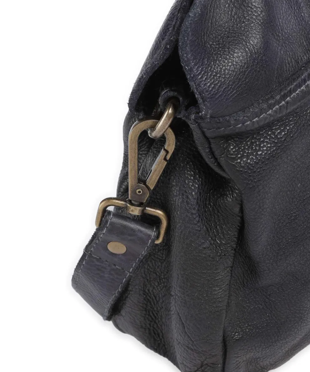 Freundgasse 3 Umhängetasche genarbtes Leder navy