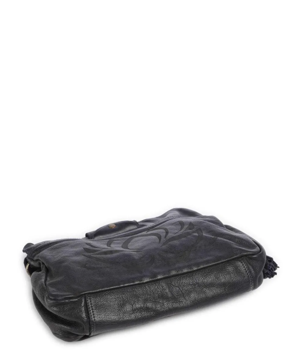 Freundgasse 3 Umhängetasche genarbtes Leder navy