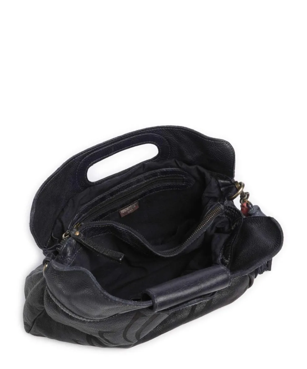 Freundgasse 3 Umhängetasche genarbtes Leder navy