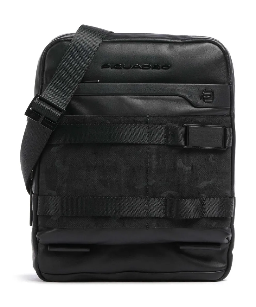 FXP Umhängetasche fein genarbtes Rindsleder schwarz