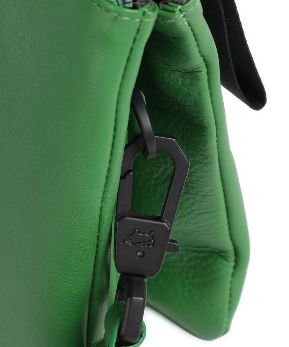 Capri RFID Umhängetasche weiches Rindsleder grün