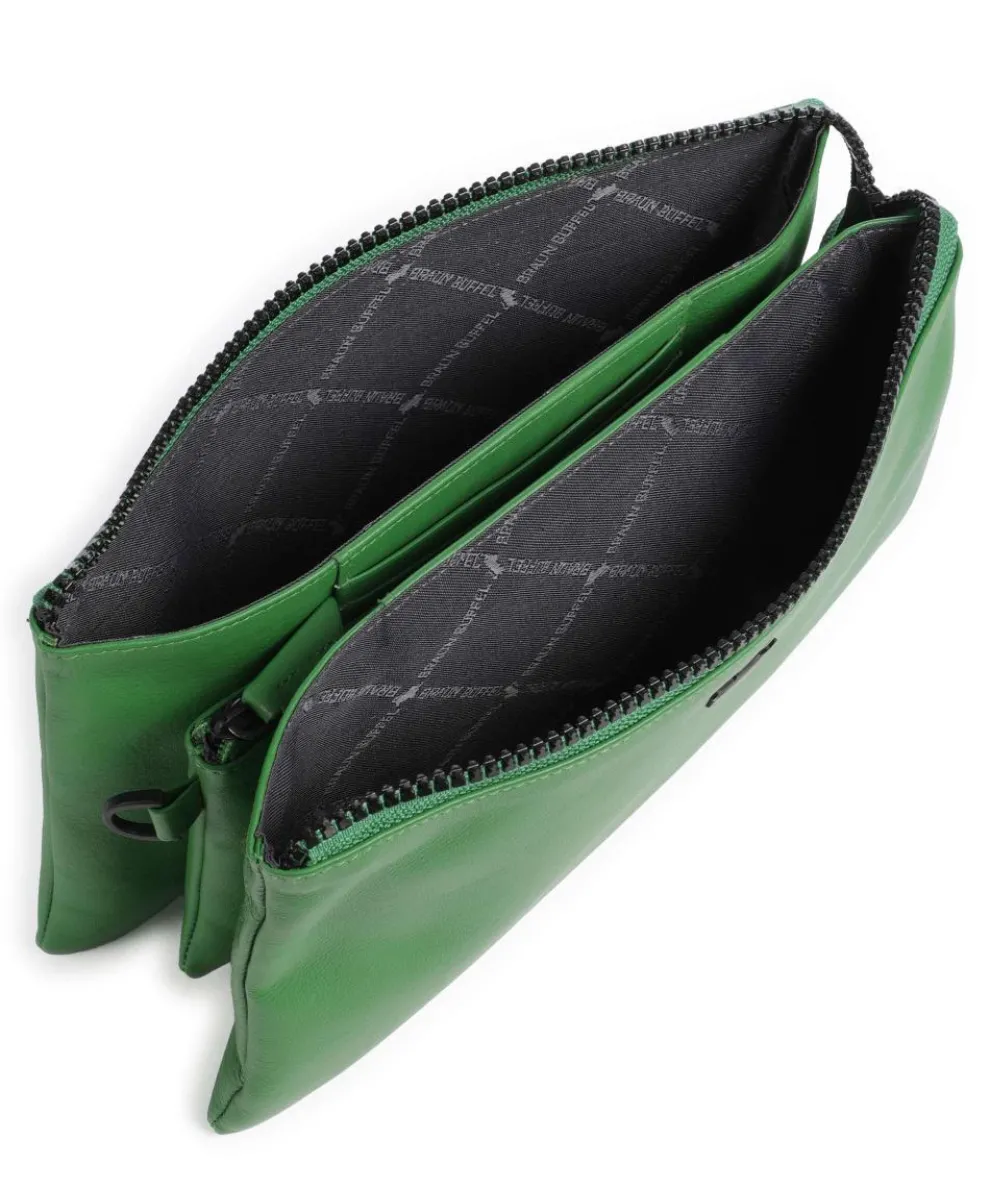 Capri RFID Umhängetasche weiches Rindsleder grün