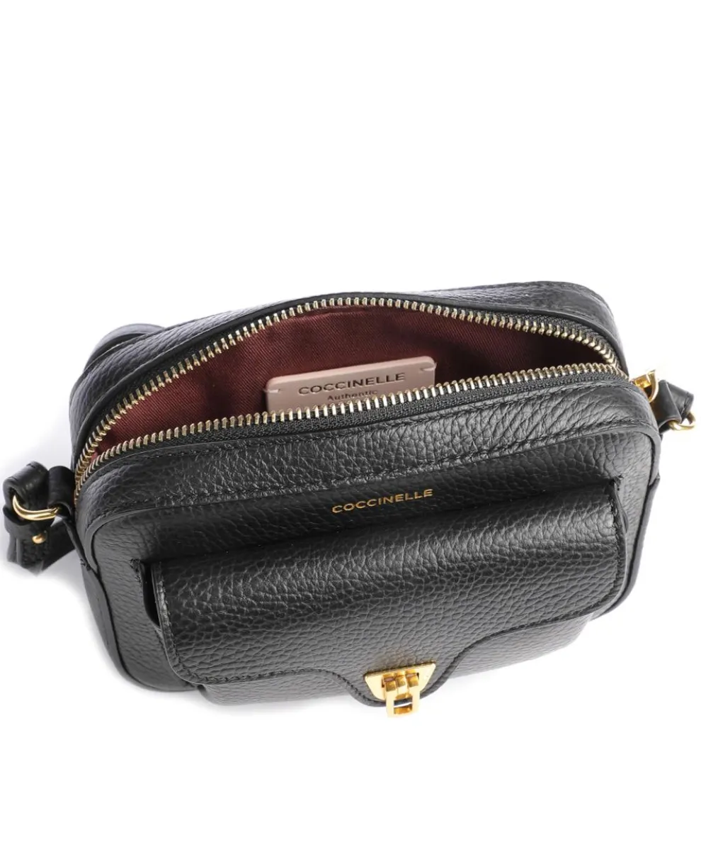 Beat Soft Umhängetasche genarbtes Rindsleder schwarz