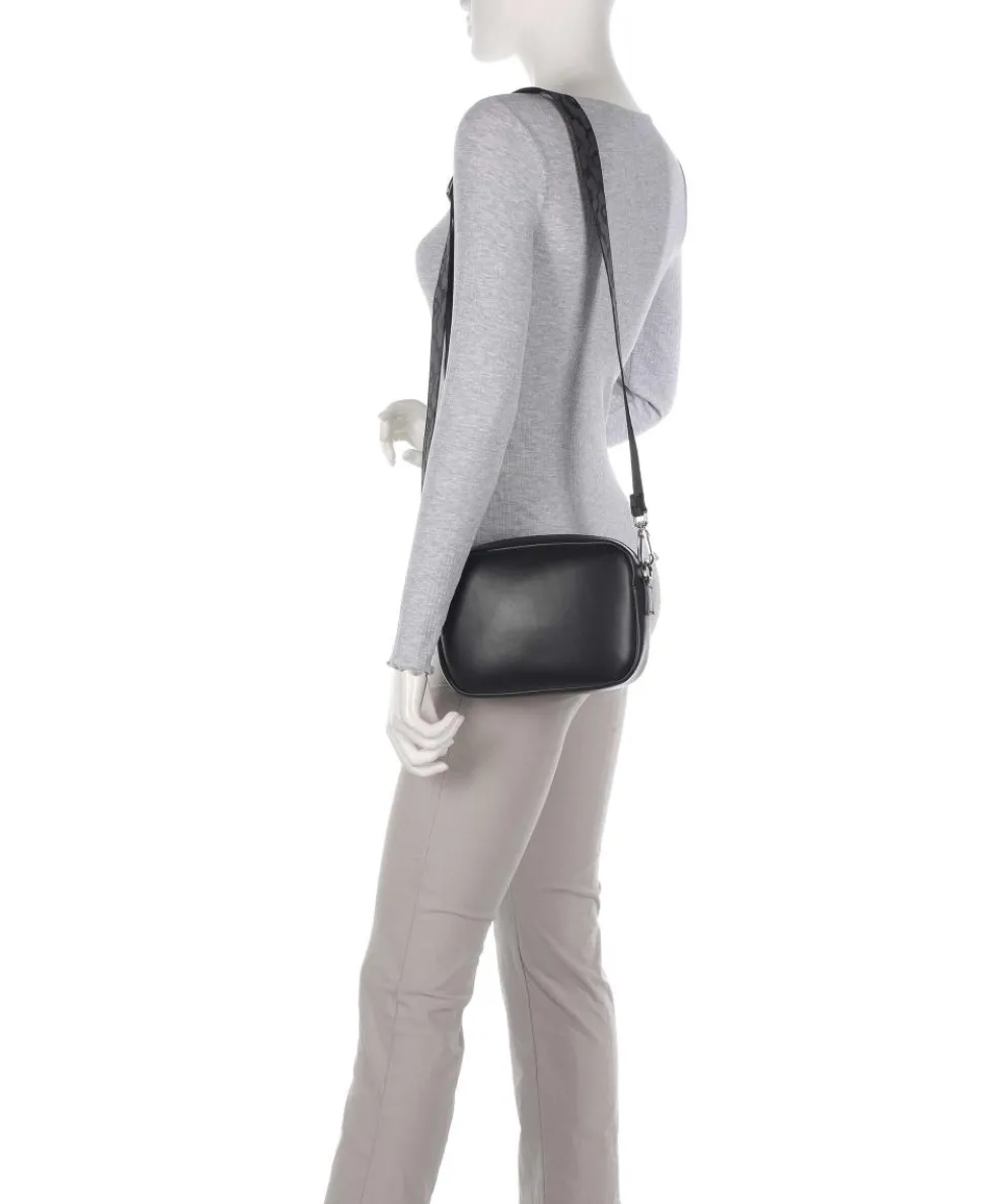 Soft Gratha Umhängetasche fein genarbtes Leder schwarz