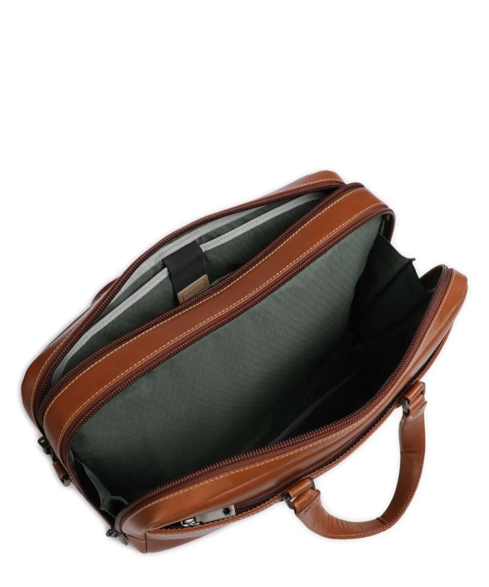 Montana Aktentasche 15″ fein genarbtes Rindsleder braun