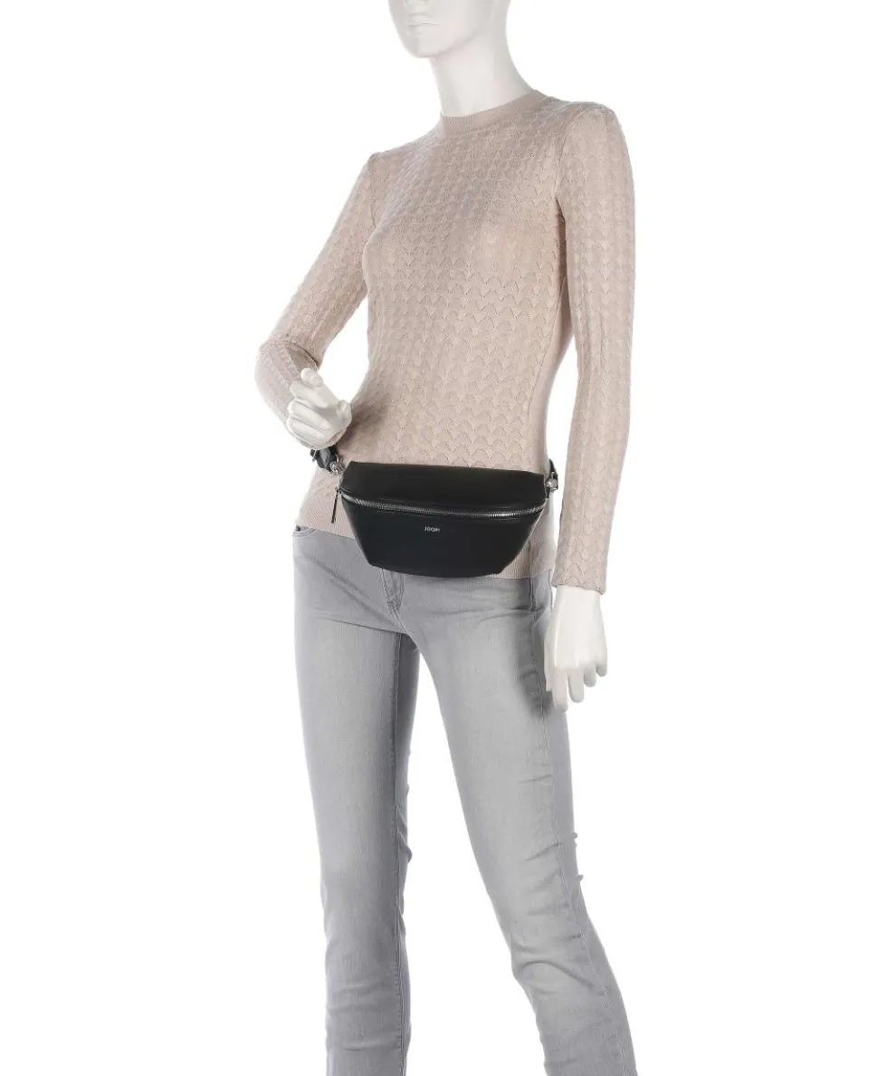 Sofisticato 1.0 Isabella Gürteltasche fein genarbtes Rindsleder schwarz