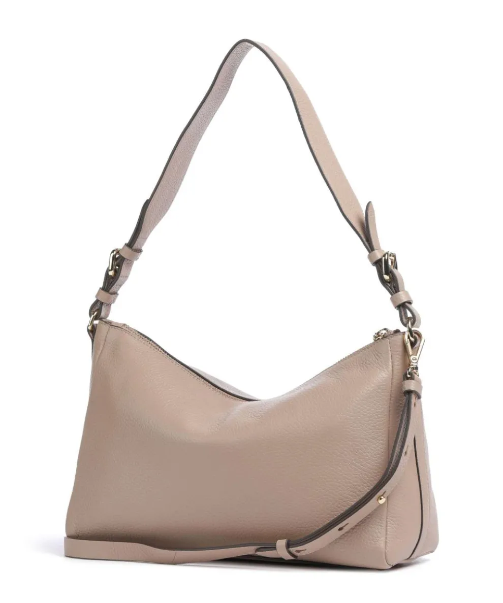 Dukes Place Schultertasche fein genarbtes Rindsleder beige