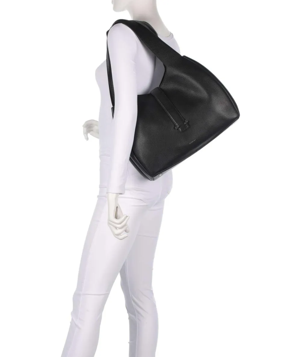 Sloane Street Beuteltasche genarbtes Rindsleder schwarz