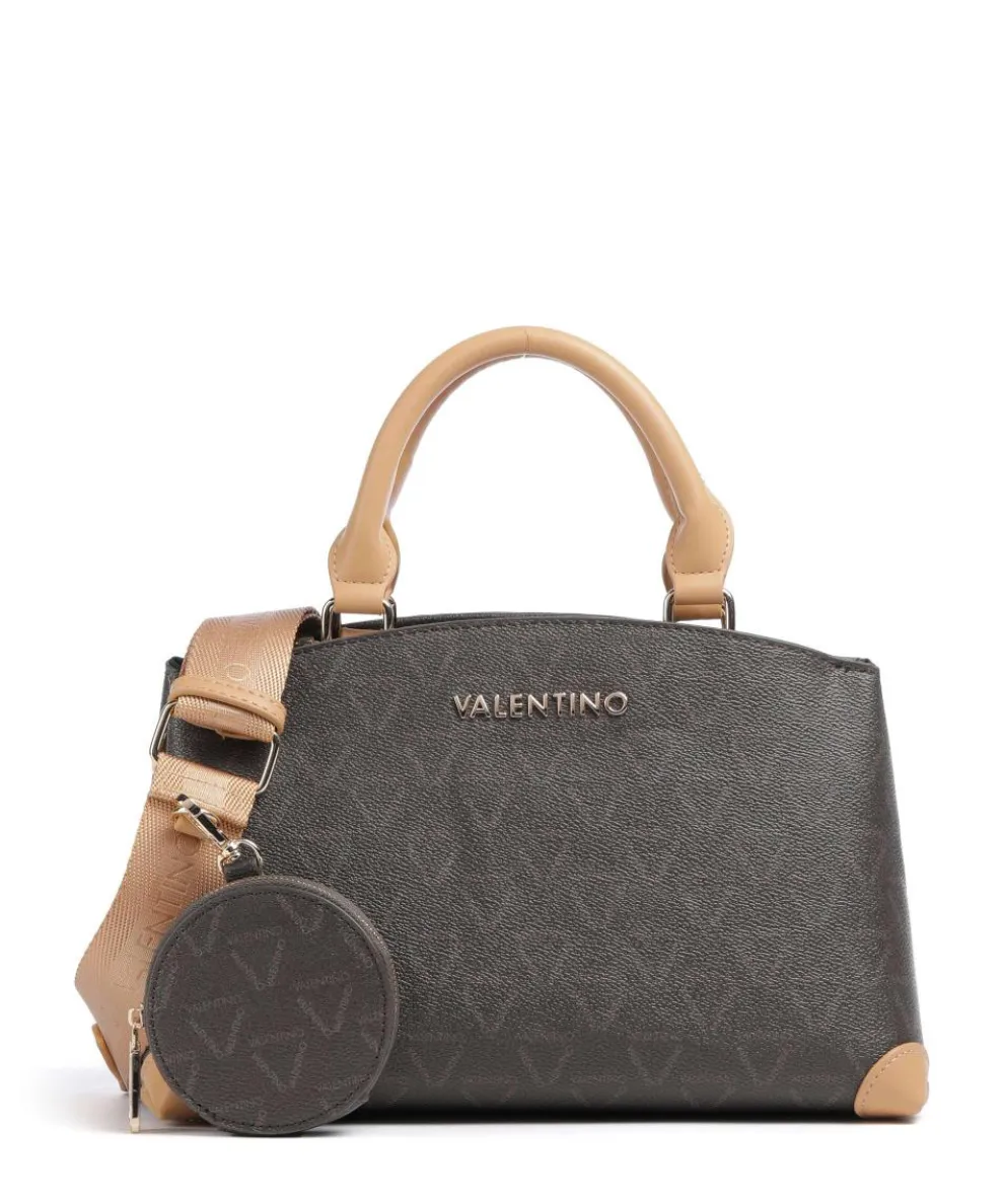 Lady Re Handtasche Lederimitat dunkelbraun