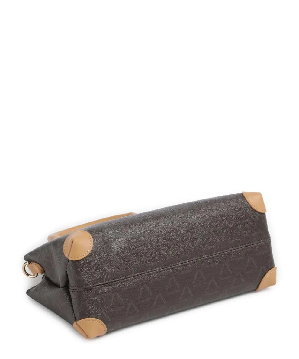 Lady Re Handtasche Lederimitat dunkelbraun