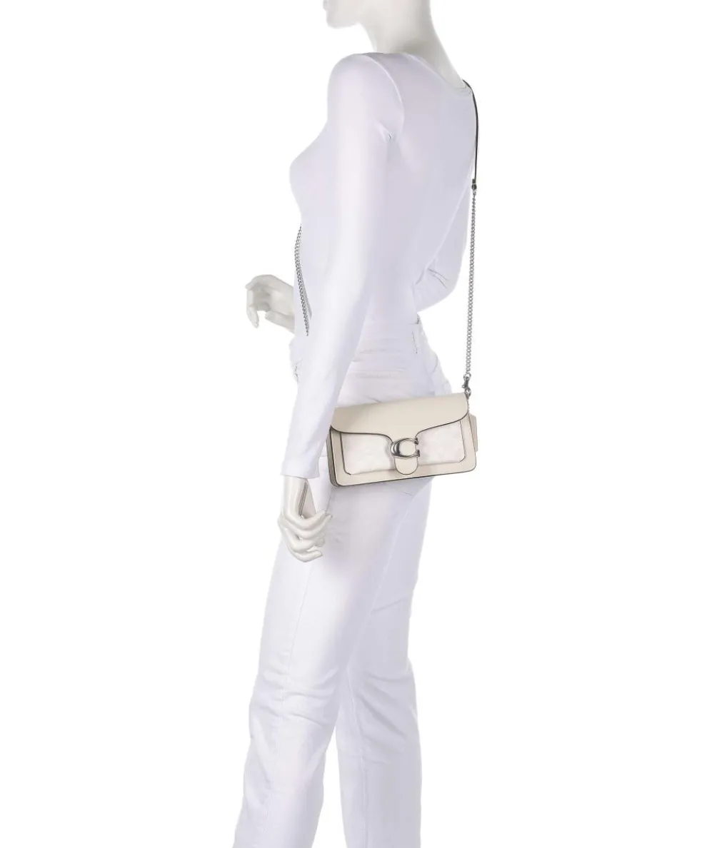 Tabby Chain Umhängetasche fein genarbtes Rindsleder, Canvas creme