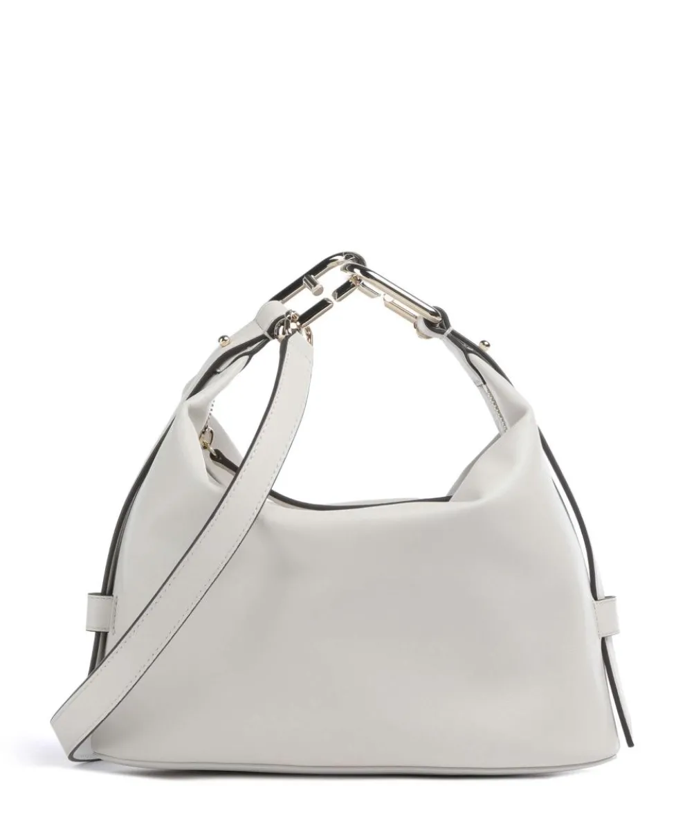 Nuvola M Handtasche fein genarbtes Leder weiß