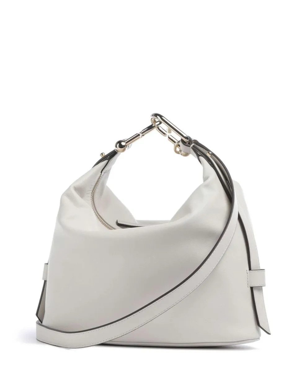 Nuvola M Handtasche fein genarbtes Leder weiß