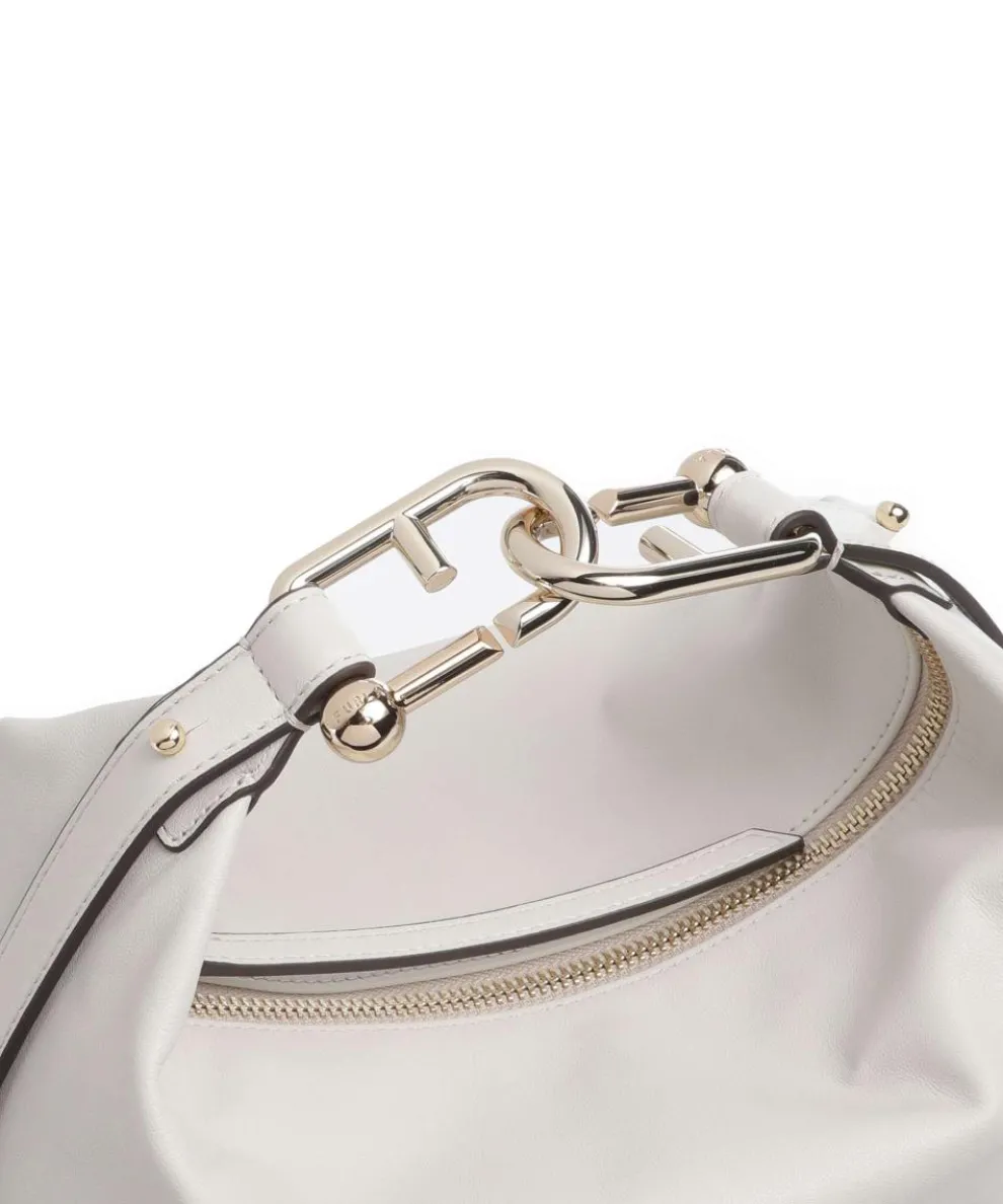 Nuvola M Handtasche fein genarbtes Leder weiß