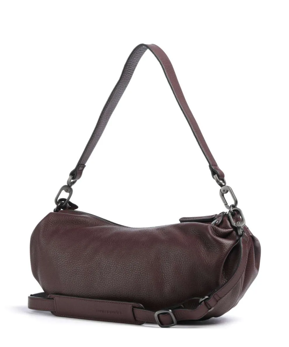 Philocalists Sparkle Beuteltasche genarbtes Leder bordeaux