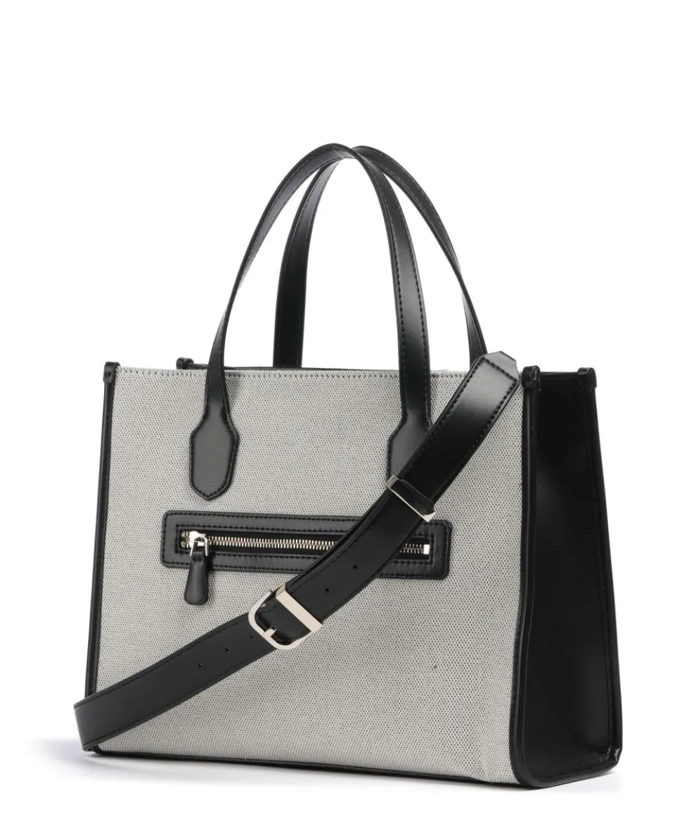 G Status Handtasche Polyester, Canvas beige/schwarz