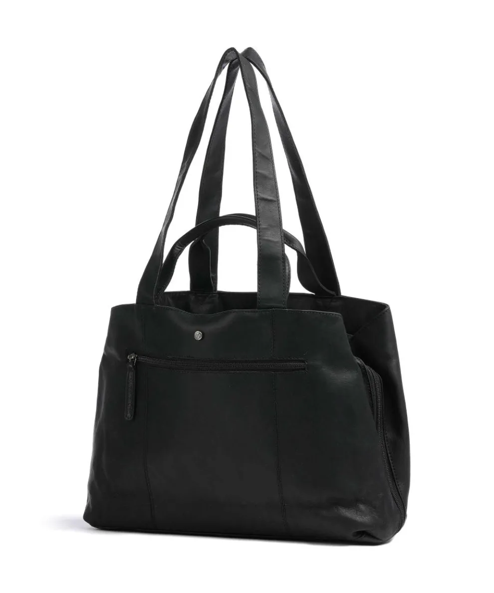 Gail Shopper Pull-Up Rindsleder schwarz