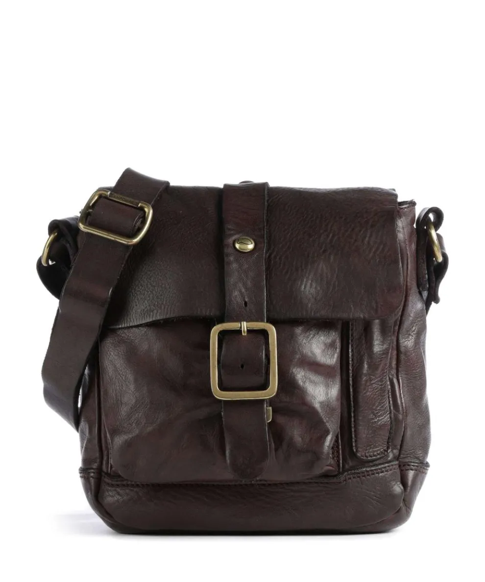 Garofano Umhängetasche genarbtes Rindsleder dunkelbraun