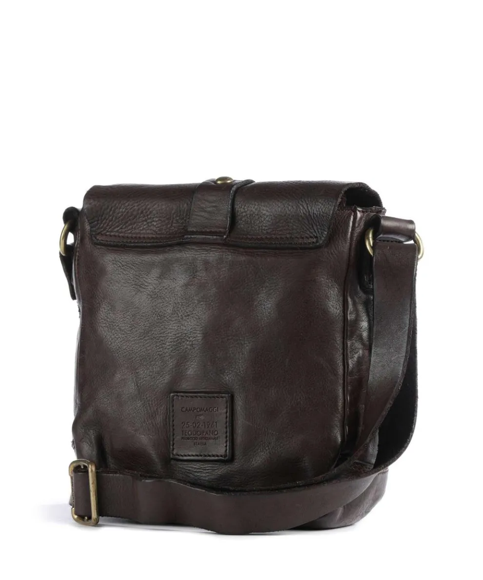Garofano Umhängetasche genarbtes Rindsleder dunkelbraun