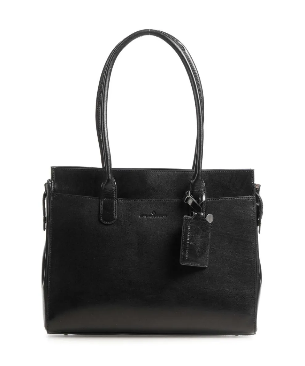 Gaucho Ellen Shopper 15″ fein genarbtes Rindsleder schwarz